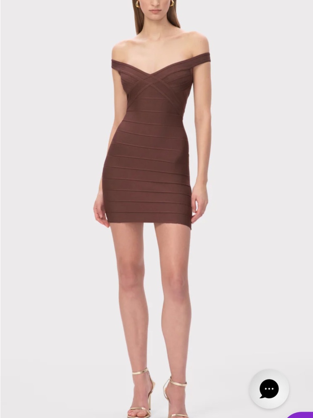 Herve Leger Rachel off the shoulder dress  - NWT